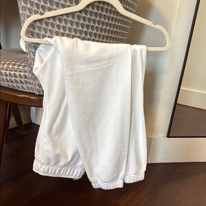 TNA White Sweatpants with Elastic Cuffs